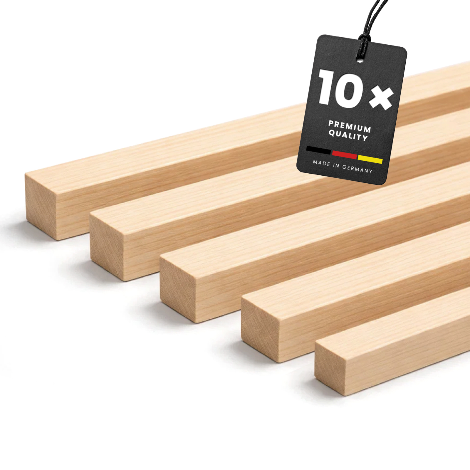 Massivholz Quadratleisten – 10er Set für DIY, Basteln & Innenausbau