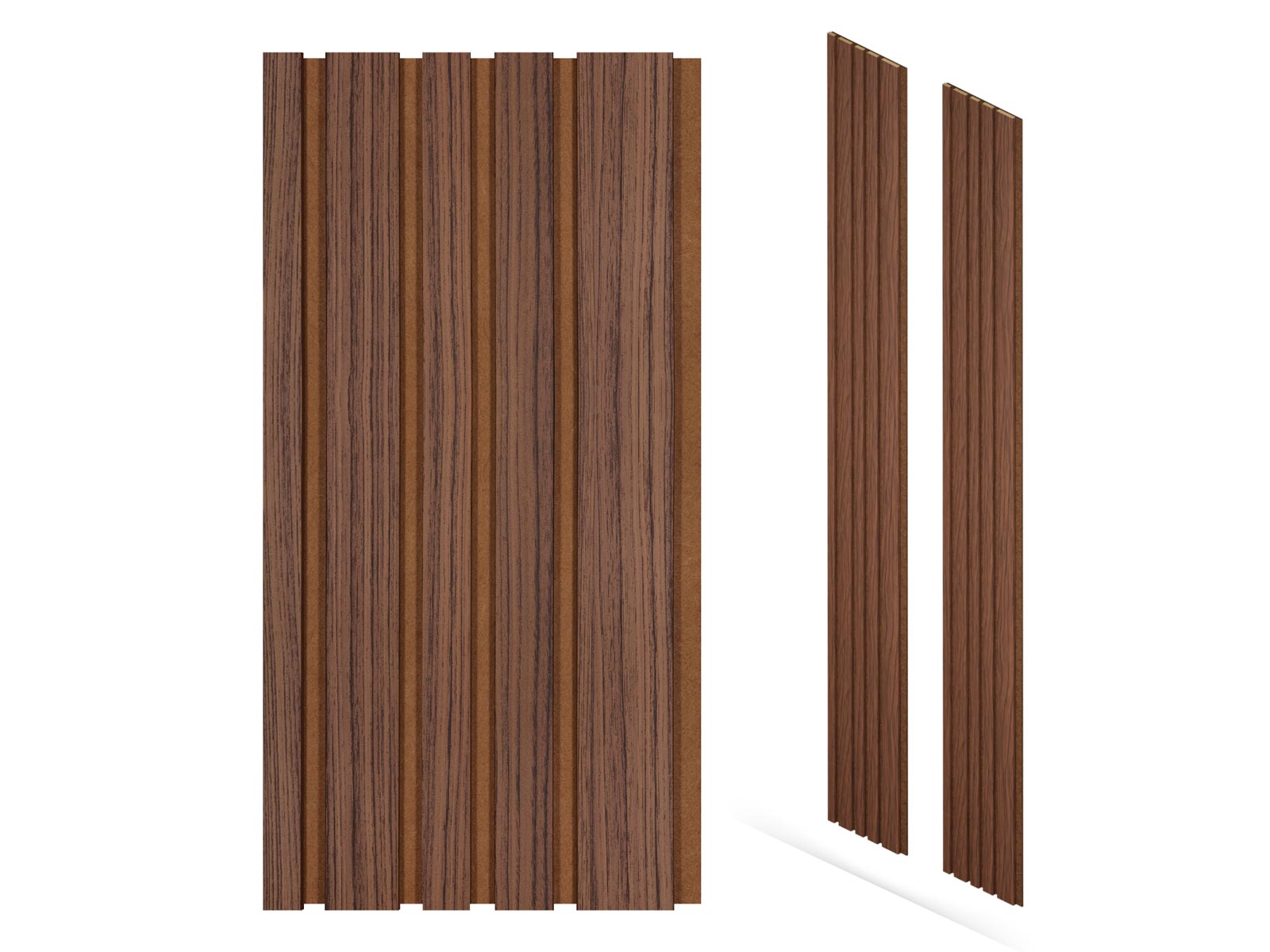 Akustikpaneele Blend Walnuss Ton in Ton freigestellte Paneele