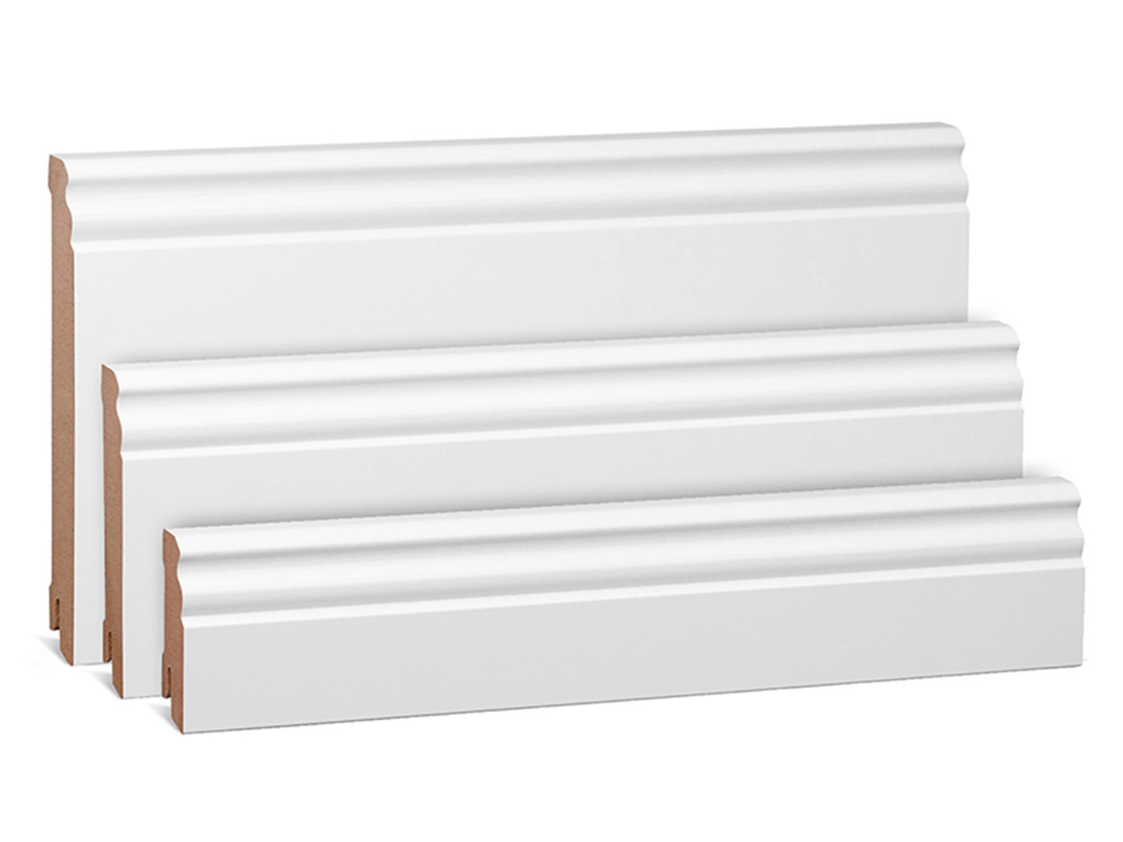 Hamburger Leiste MDF weiß direktlackiert RAL9016