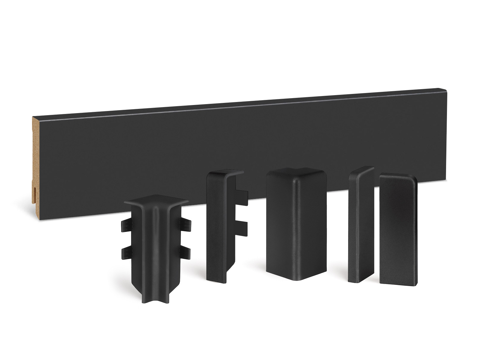 Modern-Profil Sockelleisten Anthrazit (16x58mm)