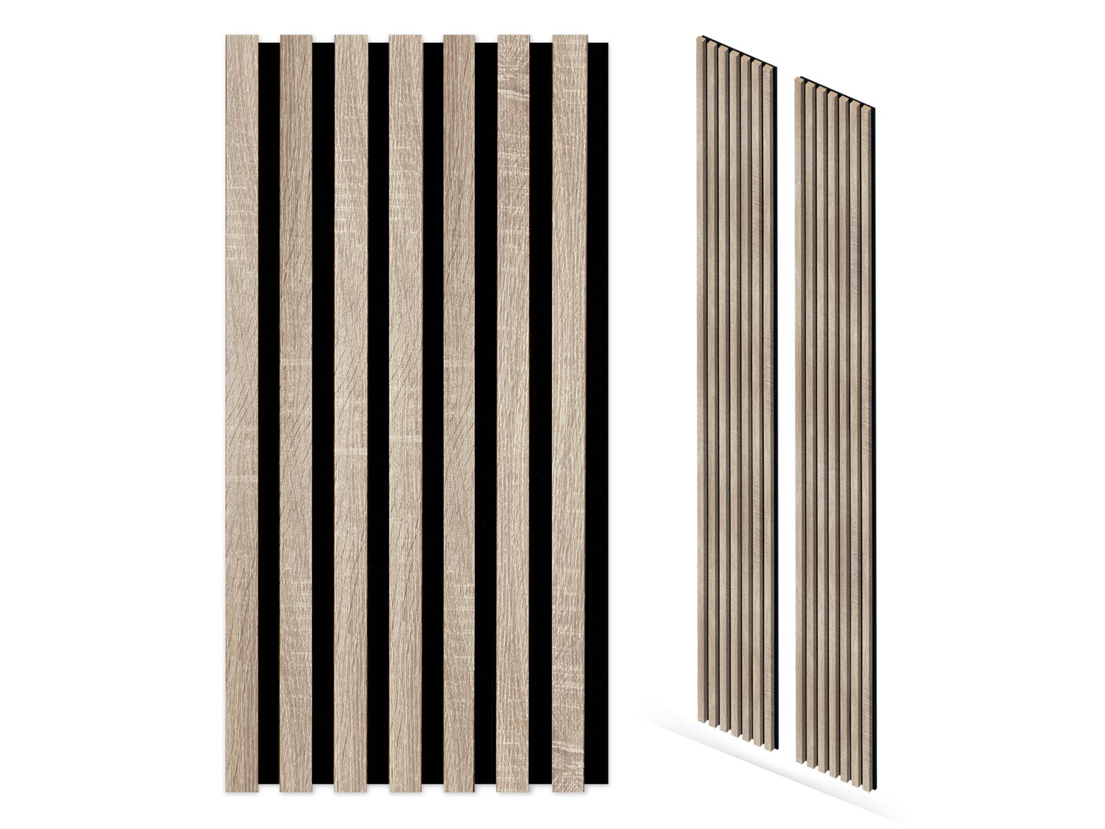 Akustikpaneele Eiche Grau 30 x 260 cm - 2er Set