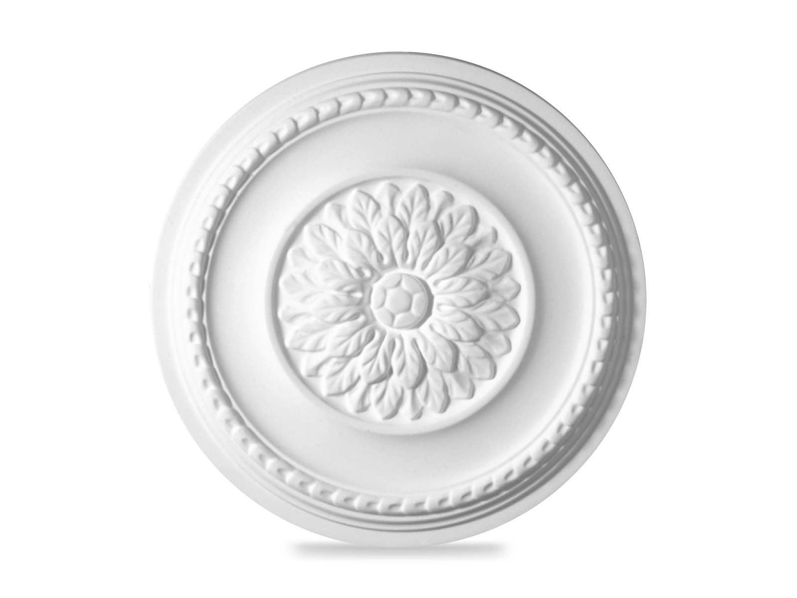 Deckenrosette Styropor - Rosa, Ø 37 cm