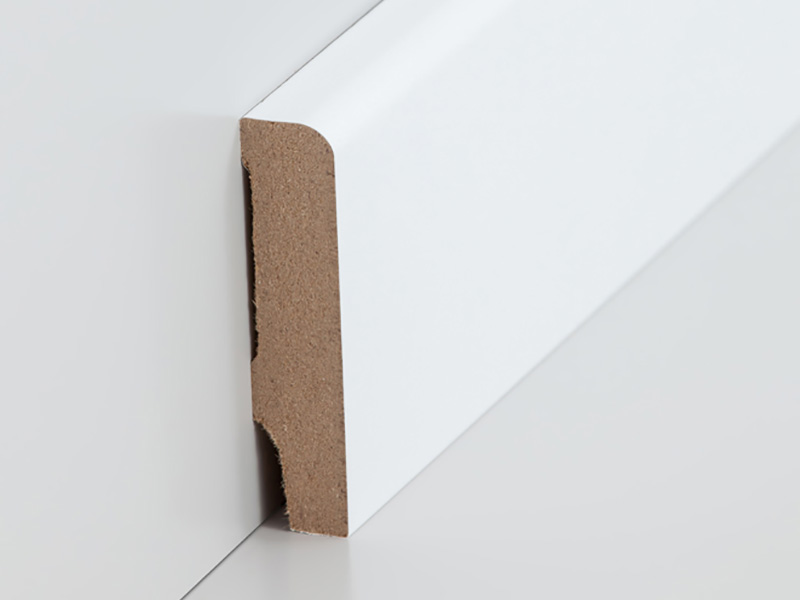 Oben rund MDF weiß foliert RAL9016