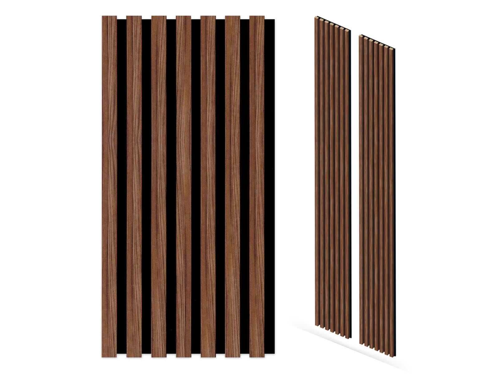 Akustikpaneele Walnuss 30 x 260 cm - 2er Set