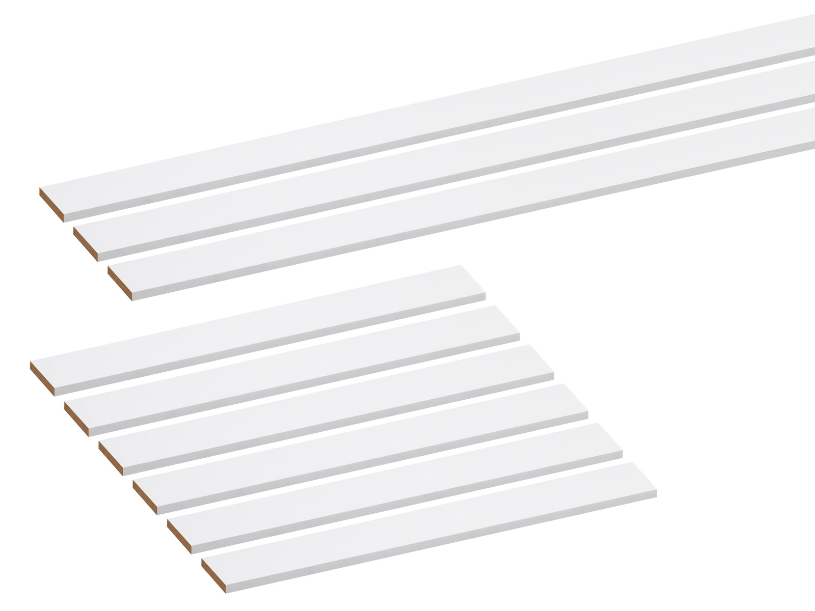 Wandkassetten Set - Modernes Profil, MDF weiß grundiert