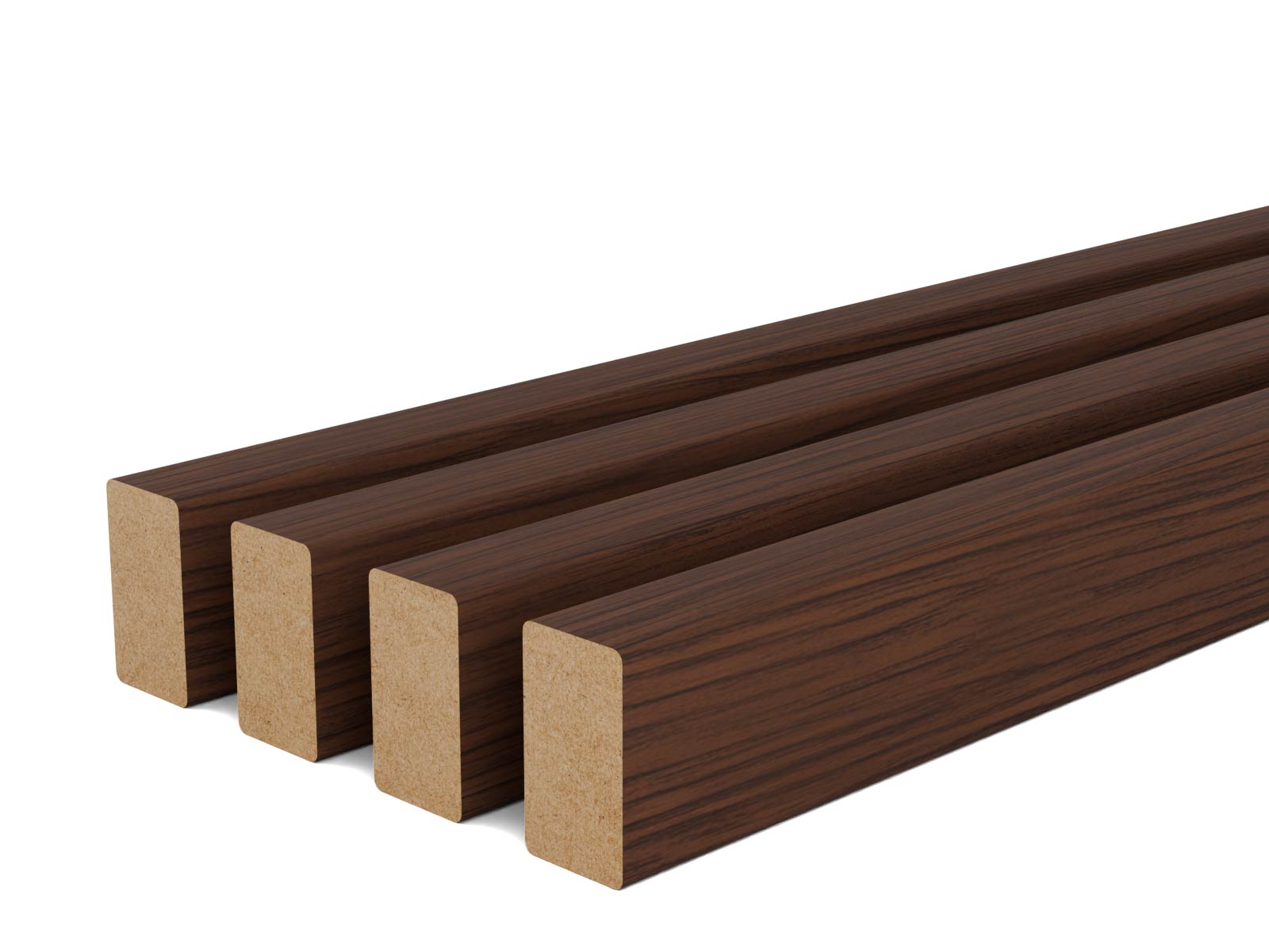 Raumteiler Lamellen Walnuss 270cm - 4er-Set