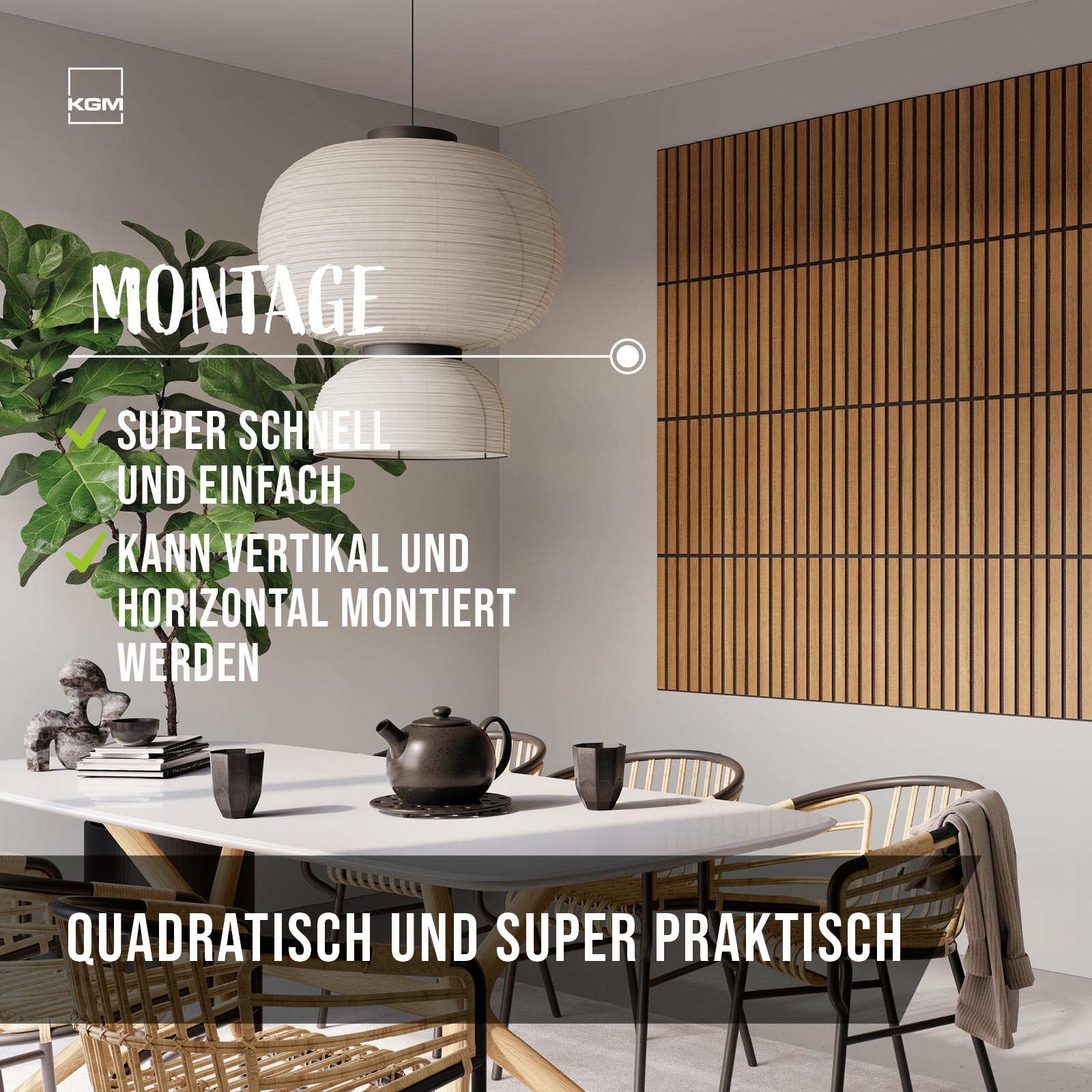 Express Akustikpaneele Eiche Bronze Montage