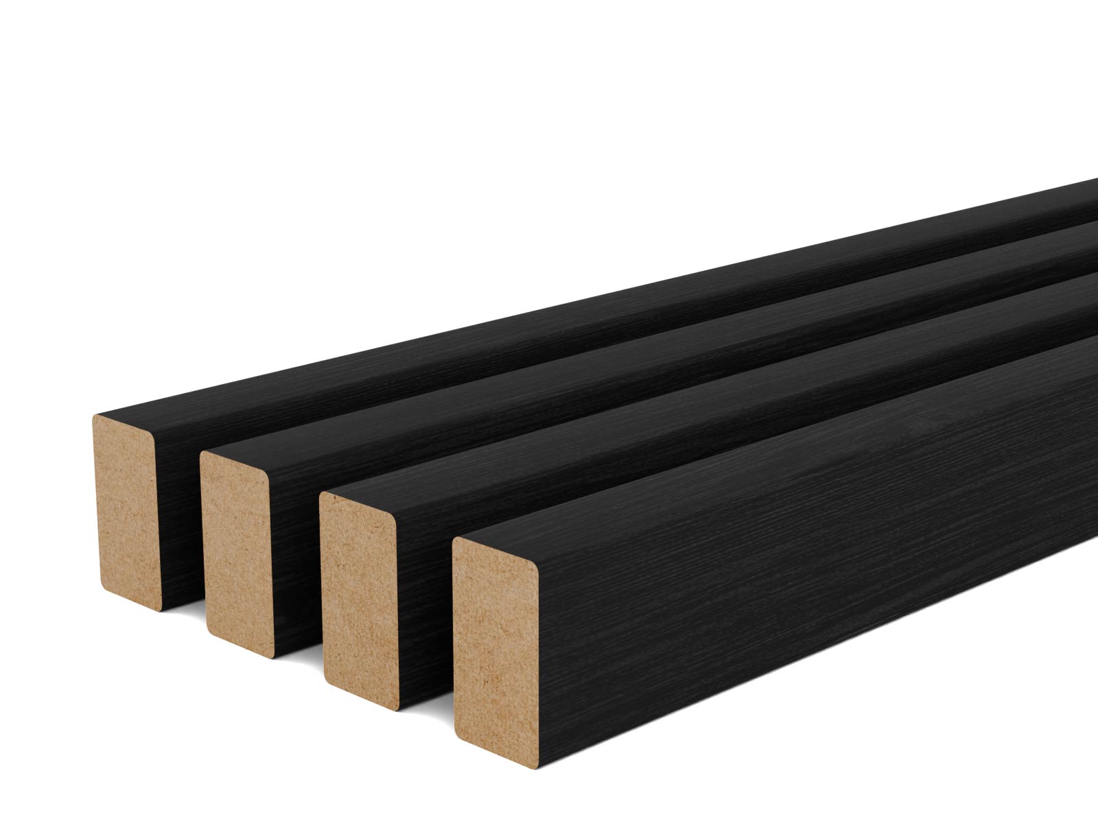 Raumteiler Lamellen Eiche Lava 270cm - 4er-Set