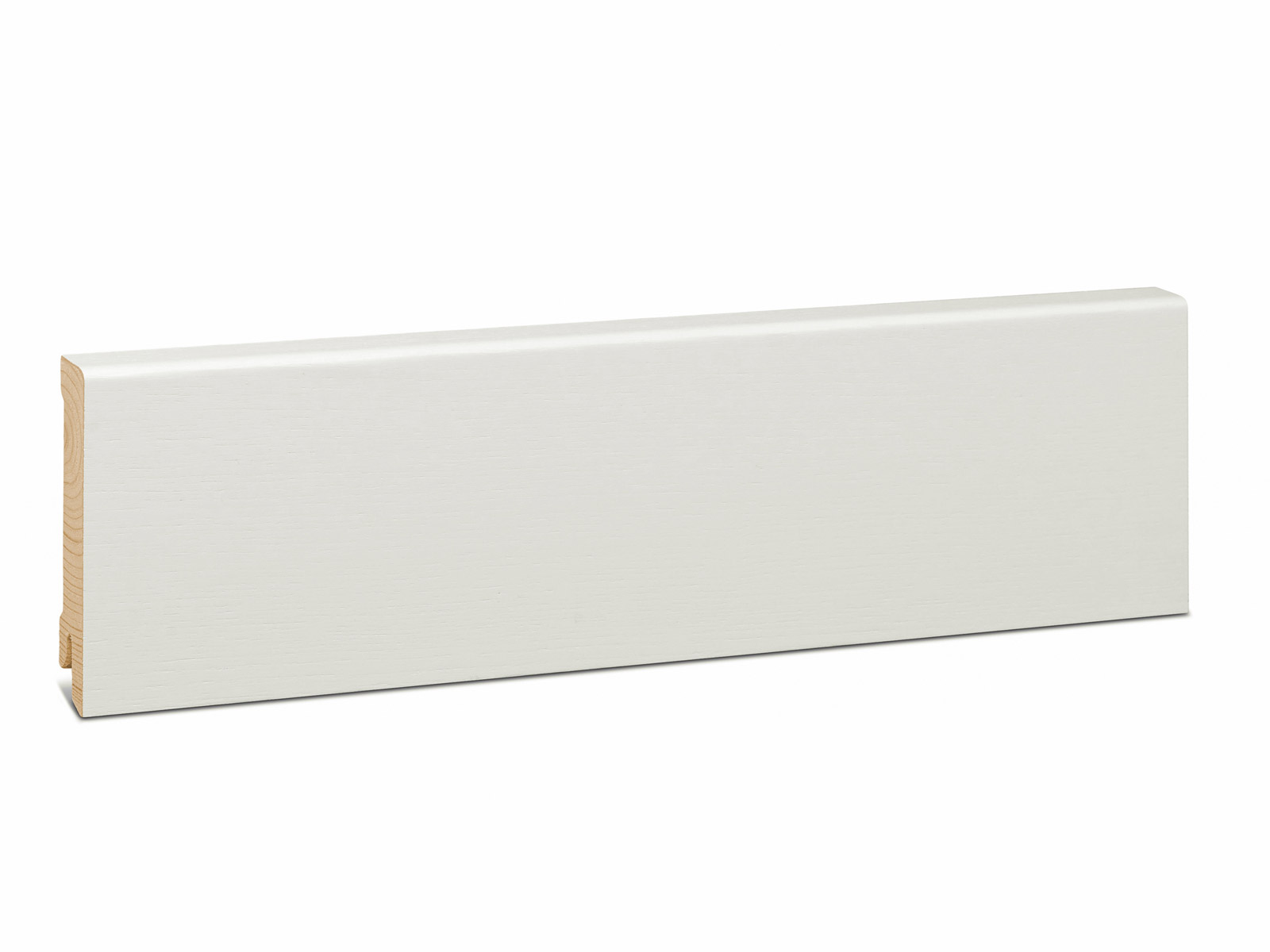 Sockelleiste Modern Massiv Eiche Furniert Weiss Lackiert
