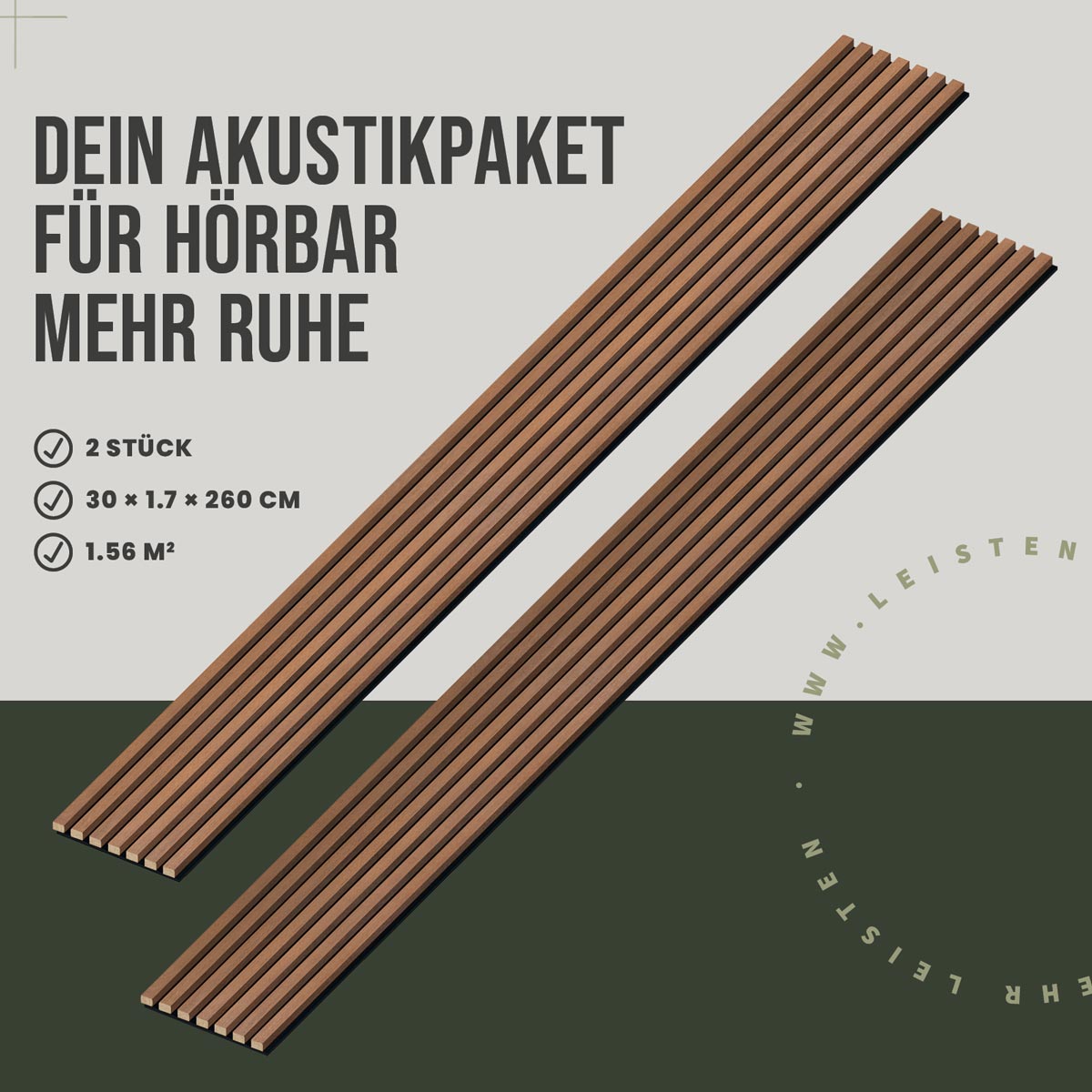 Akustikpaneele Eiche Rustikal 2er Set mit Vorteilen und Montagehinweisen