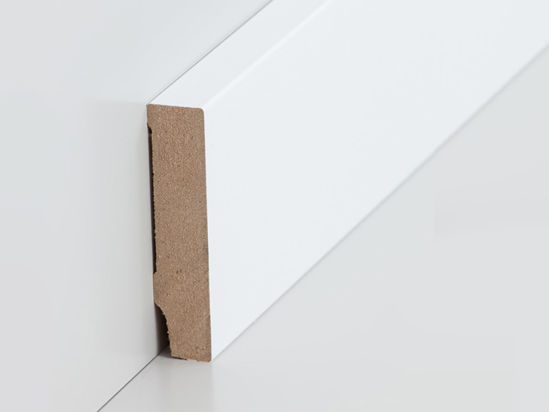 Sockelleiste weiß 16 x 70 mm - MDF foliert RAL9016