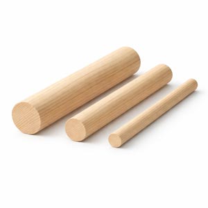 Rundstab Massivholz Glatt – 20 Mm Durchmesser, Verschiedene Längen & Holzarten – Vielseitig Einsetzbar