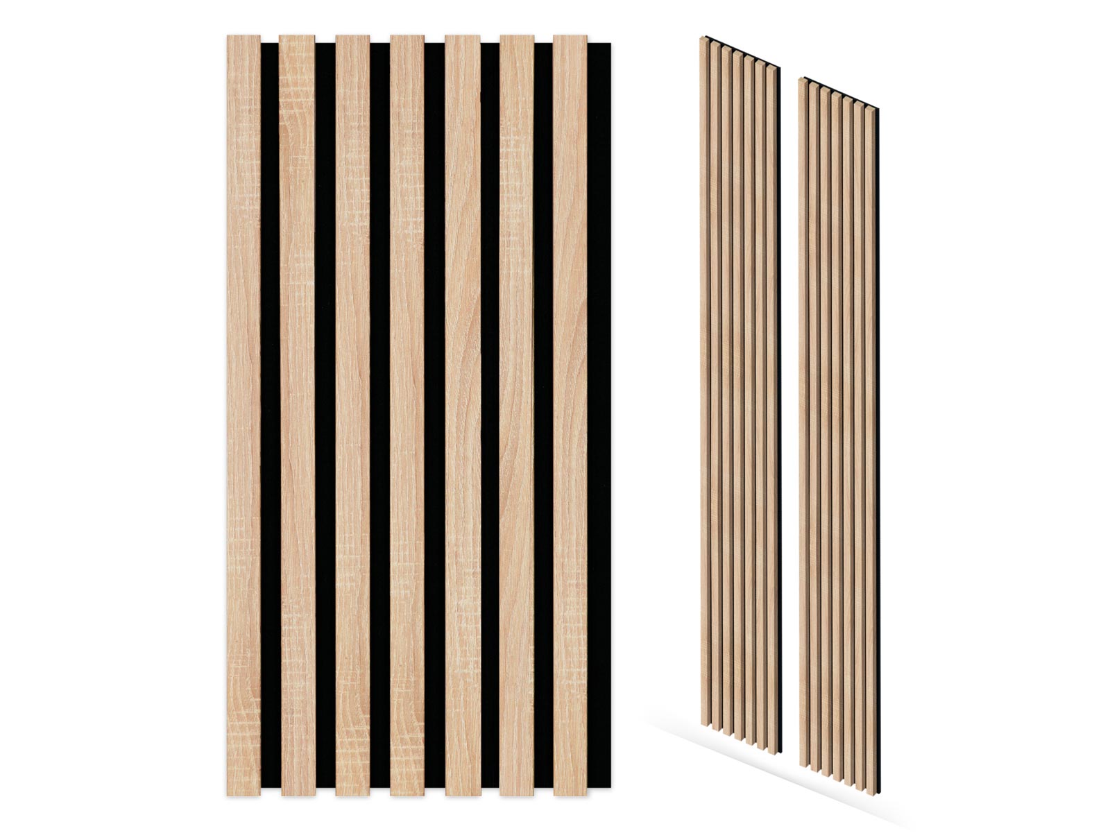 Akustikpaneele Eiche hell 30 x 260 cm 2er Set