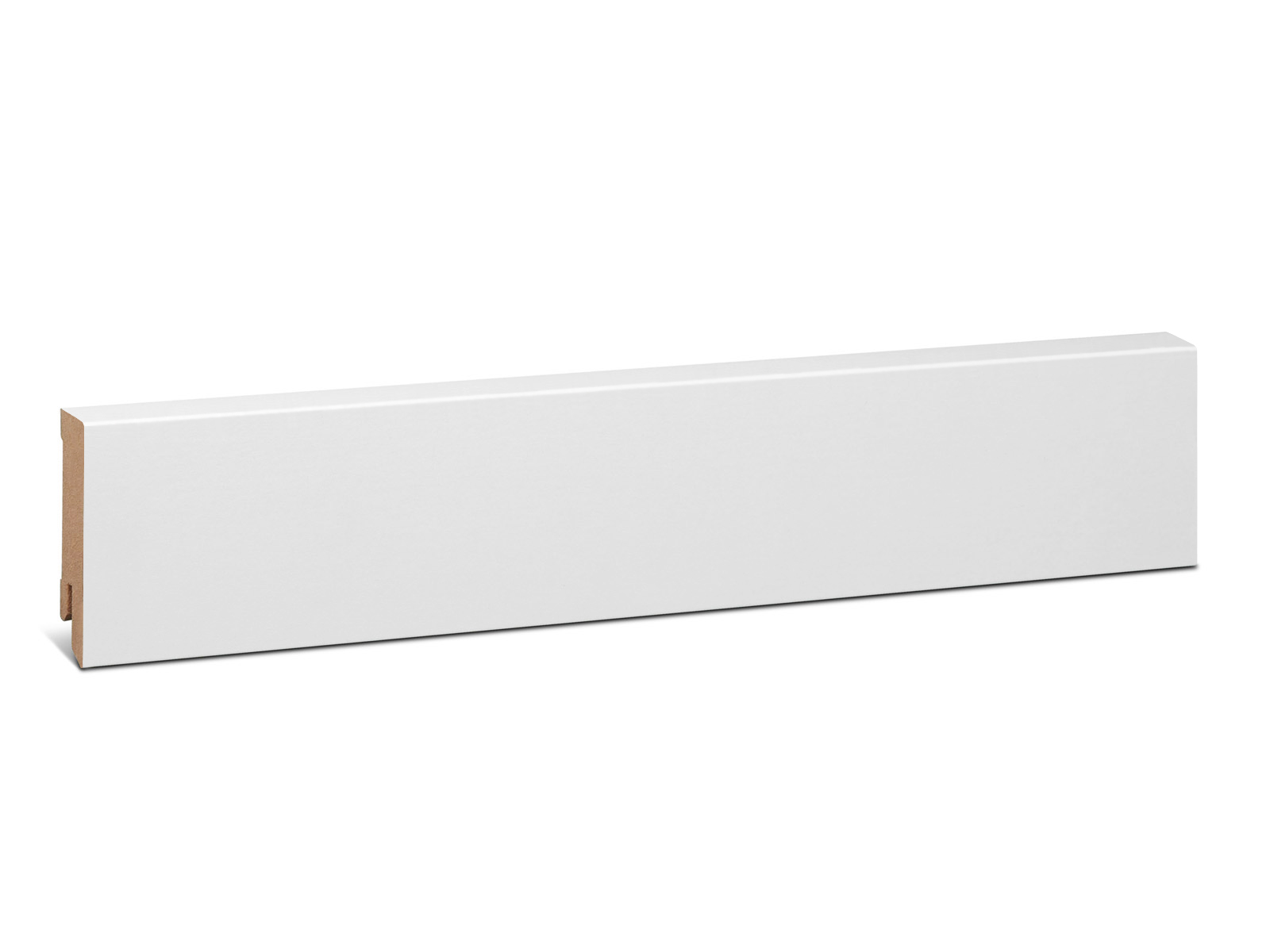 Sockelleiste weiß 16 x 58 mm ExPress Modern Profil MDF foliert (RAL9016)