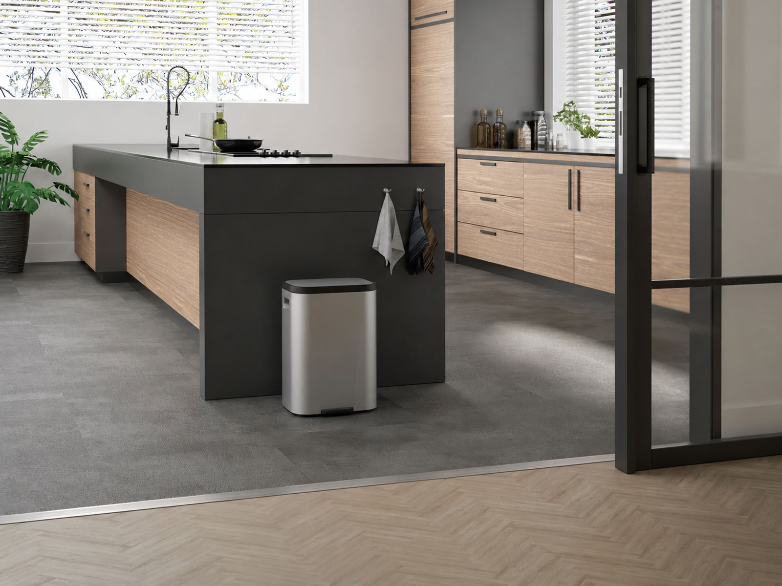 Übergangsprofil selbstklebend 35 x 950 mm in Edelstahl aus Aluminium