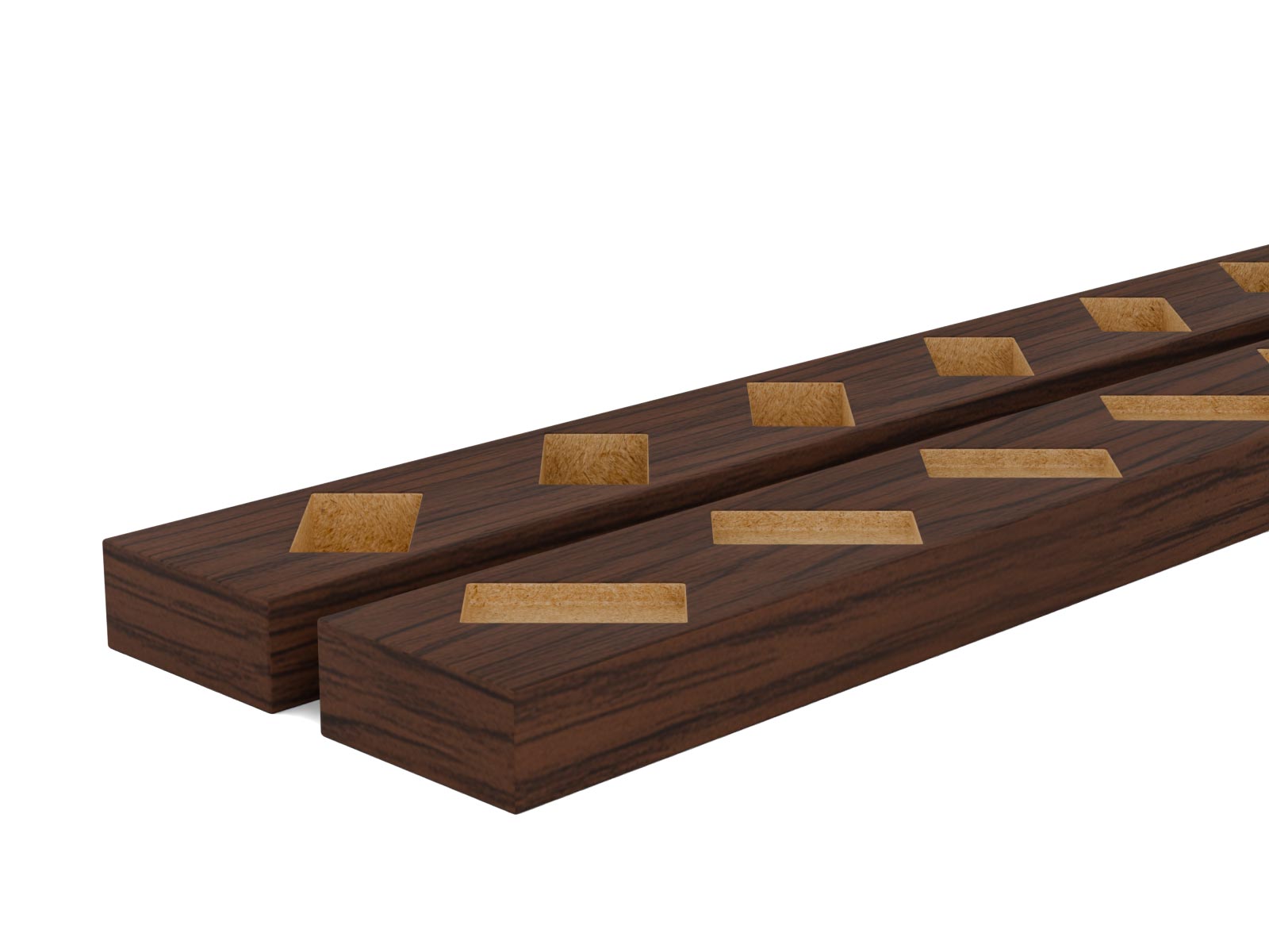 Raumteiler Ober- und Unterteil 45° Walnuss