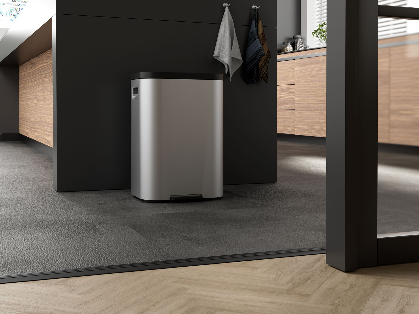 Universalprofil selbstklebend 40 x 1900 mm in Schwarz matt aus Aluminium