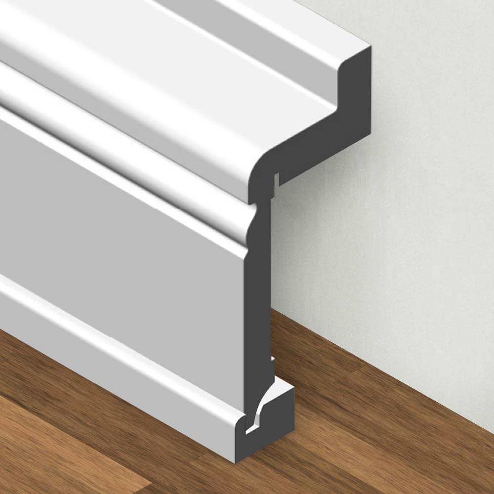 Heizrohradapter im Hamburger Profil, montiert an der Wand – zeigt die Hohlraumkonstruktion zum Verdecken von Rohren und Kabeln.