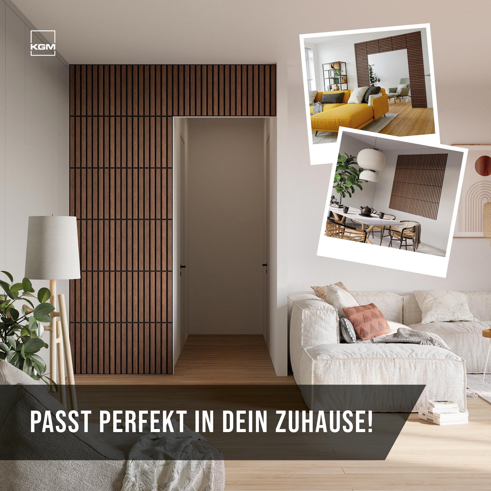 Walnuss-Dekor Akustikpaneele - perfekt für Wohnzimmer und Büro