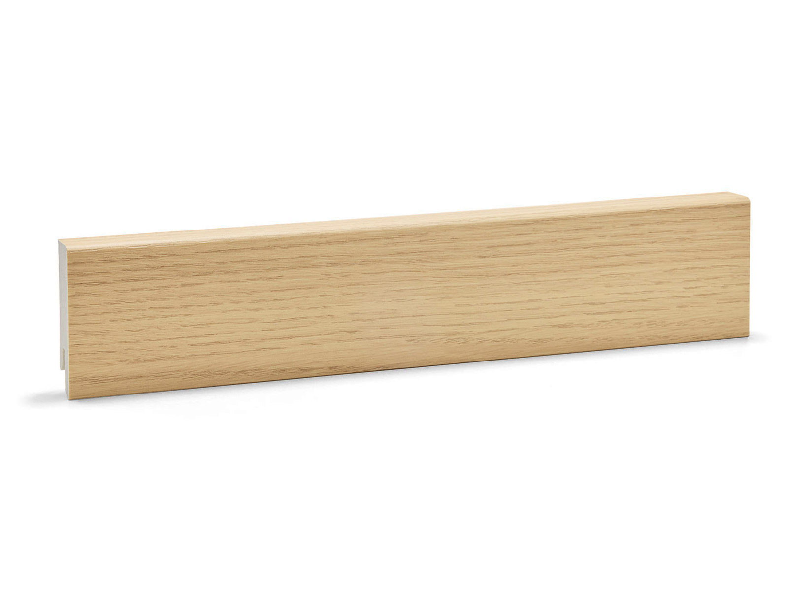 Modern Hartschaum-Sockelleiste foliert Eiche natur 16 x 58 mm