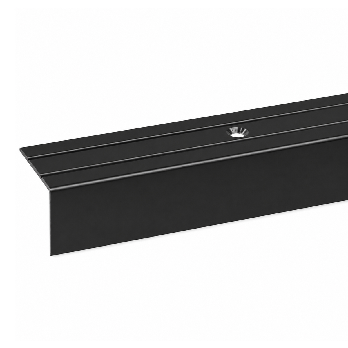 Winkelprofil Treppenwinkel 24 mm in Schwarz aus Aluminium