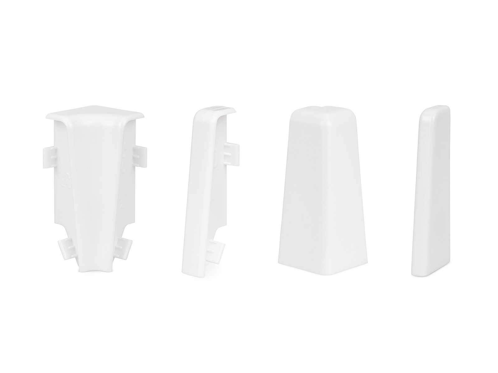 Zubehör-Set für weiße Sockelleisten im MEGA-Profil