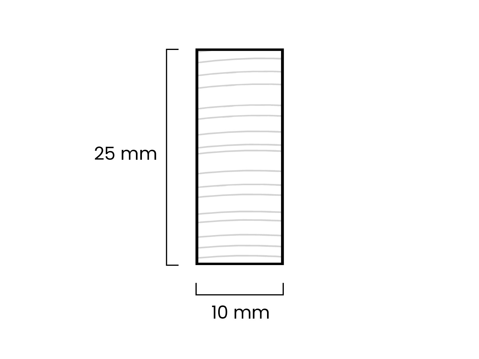 Rechteckleiste Massivholz Kiefer roh Technische Zeichnung