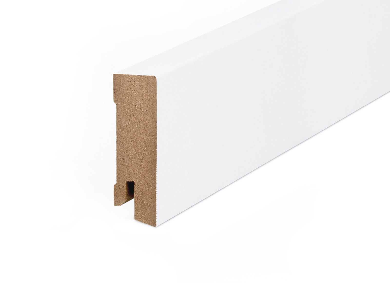 Sockelleiste Holz Weiß ExPress - Querschnitt 96m Vorteilspack in 60mm