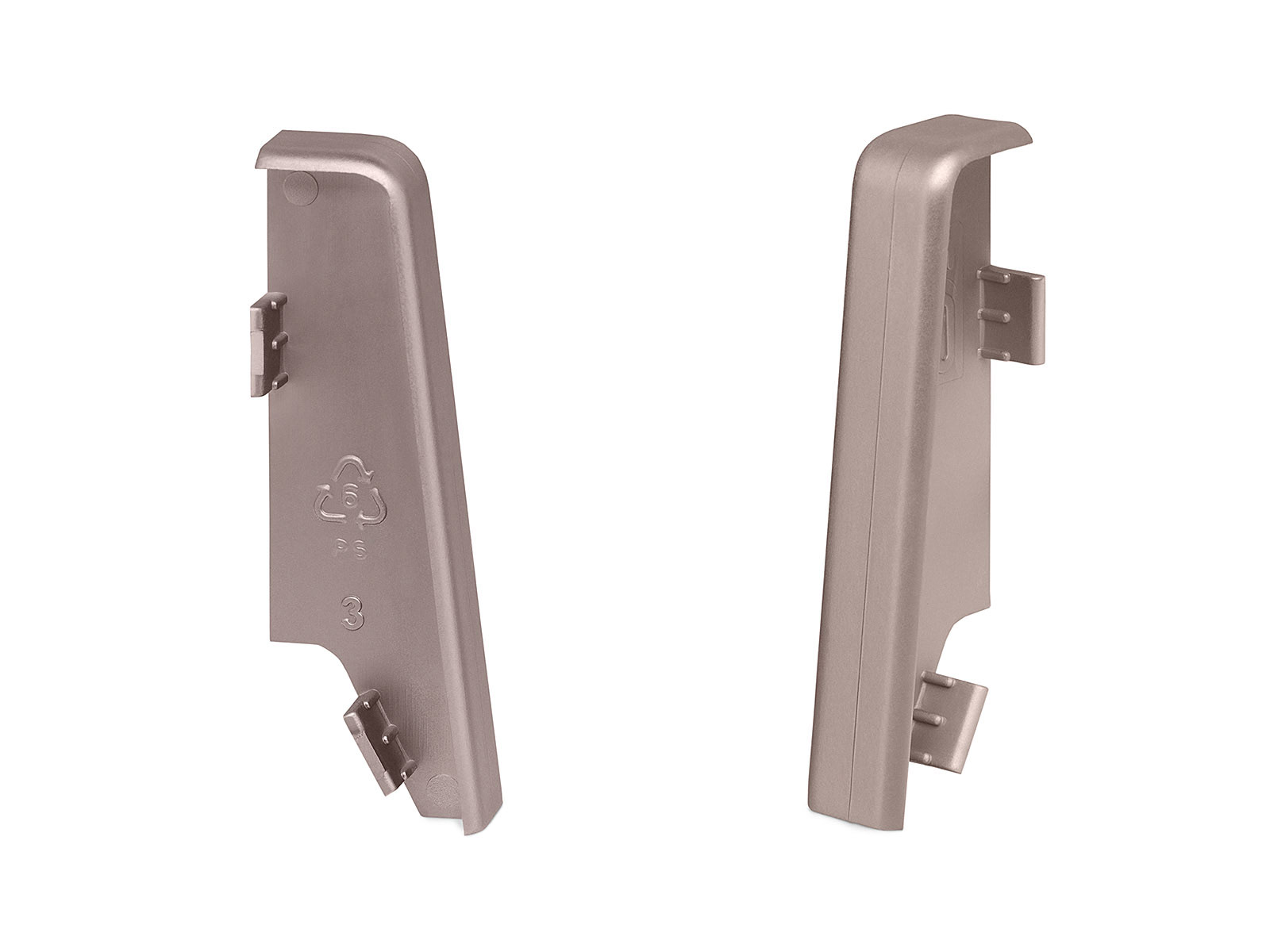 2 x Verbinder für Sockelleiste Anthrazit - MEGA Profil