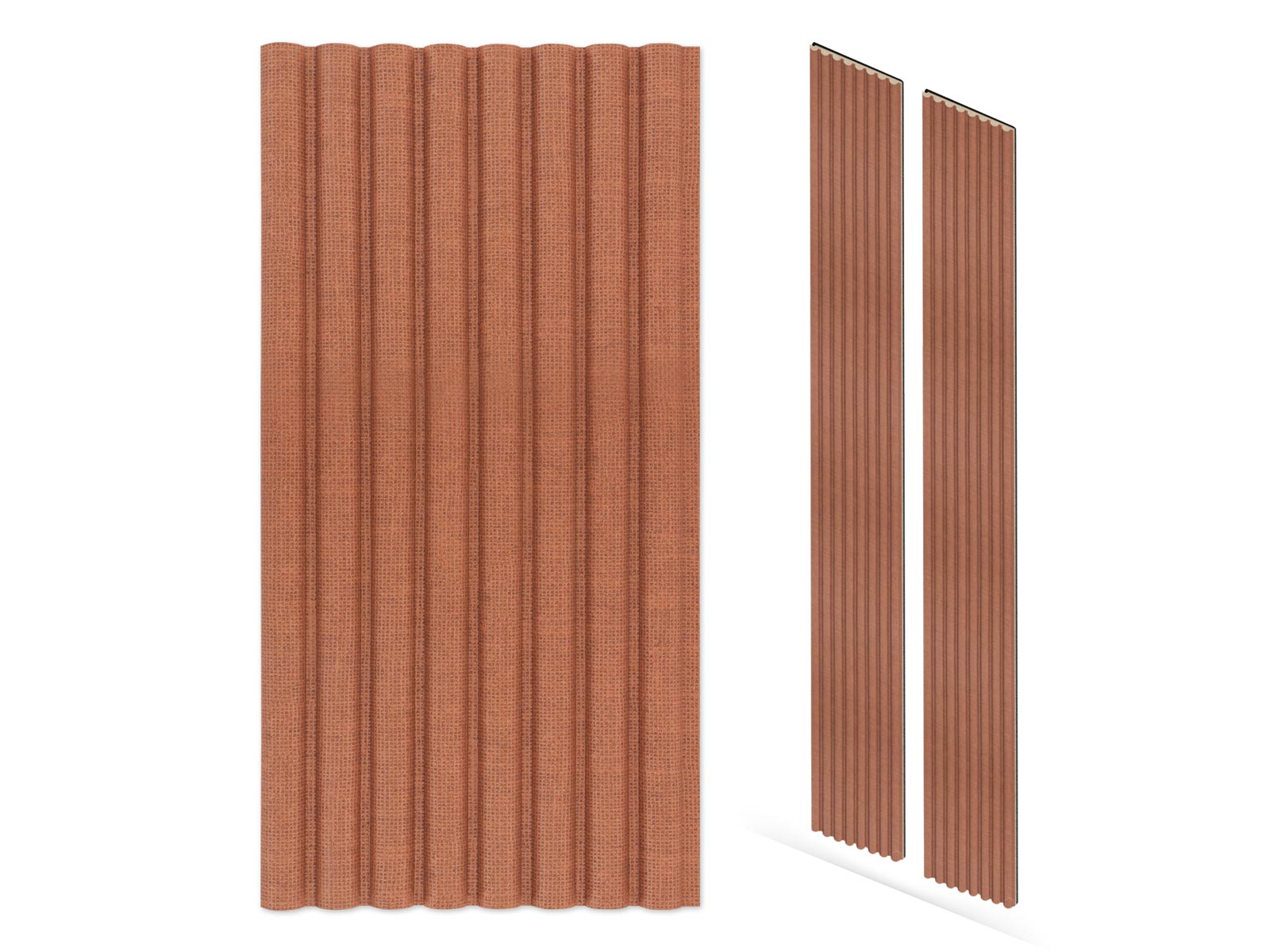 Akustikpaneele Curve Terra 30 x 260 cm - 2er Set