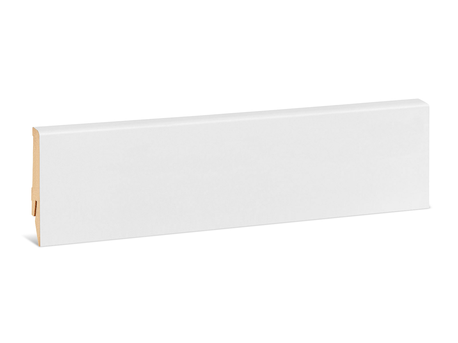 Sockelleiste 18 x 78 mm MDF weiß direktlackiert RAL9016 - MEGA Profil