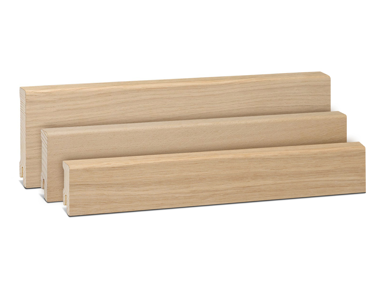 Modern Sockelleiste Eiche Furnier - unbehandelt