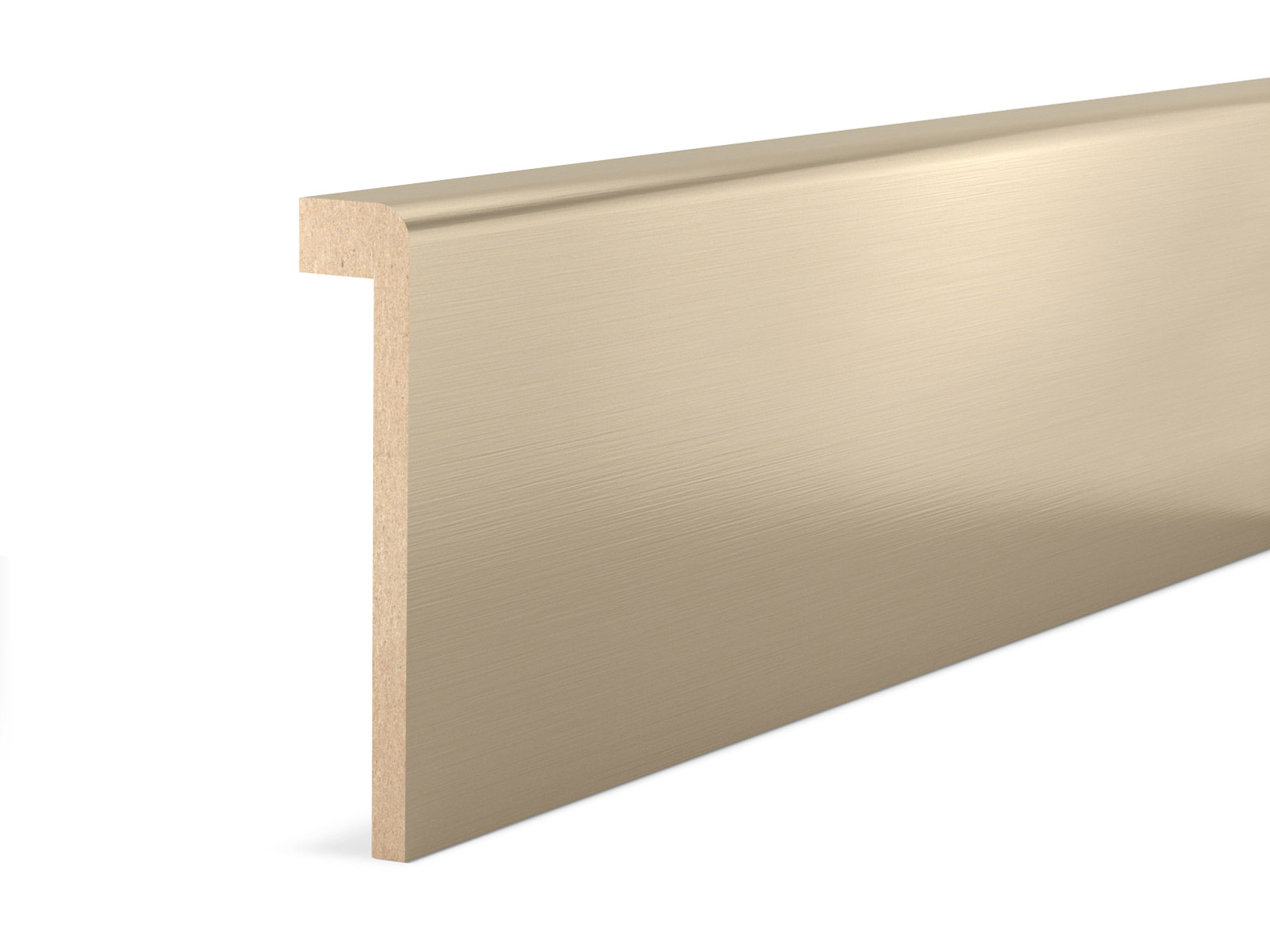 Abdeckleiste für Fliesensockel 19 x 96 mm MDF - Champagner foliert