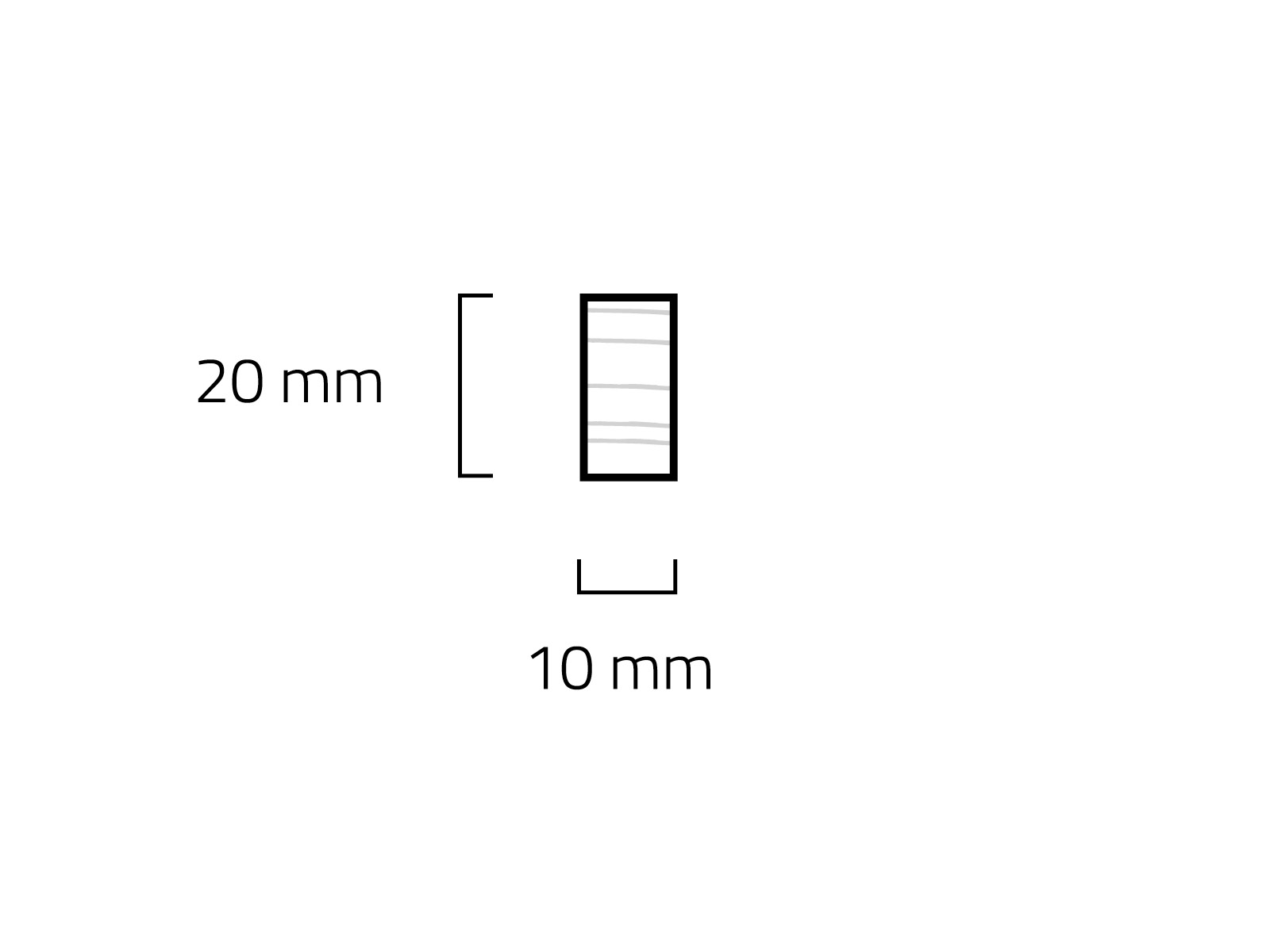 Rechteckleiste Kiefer roh Technische Zeichnung