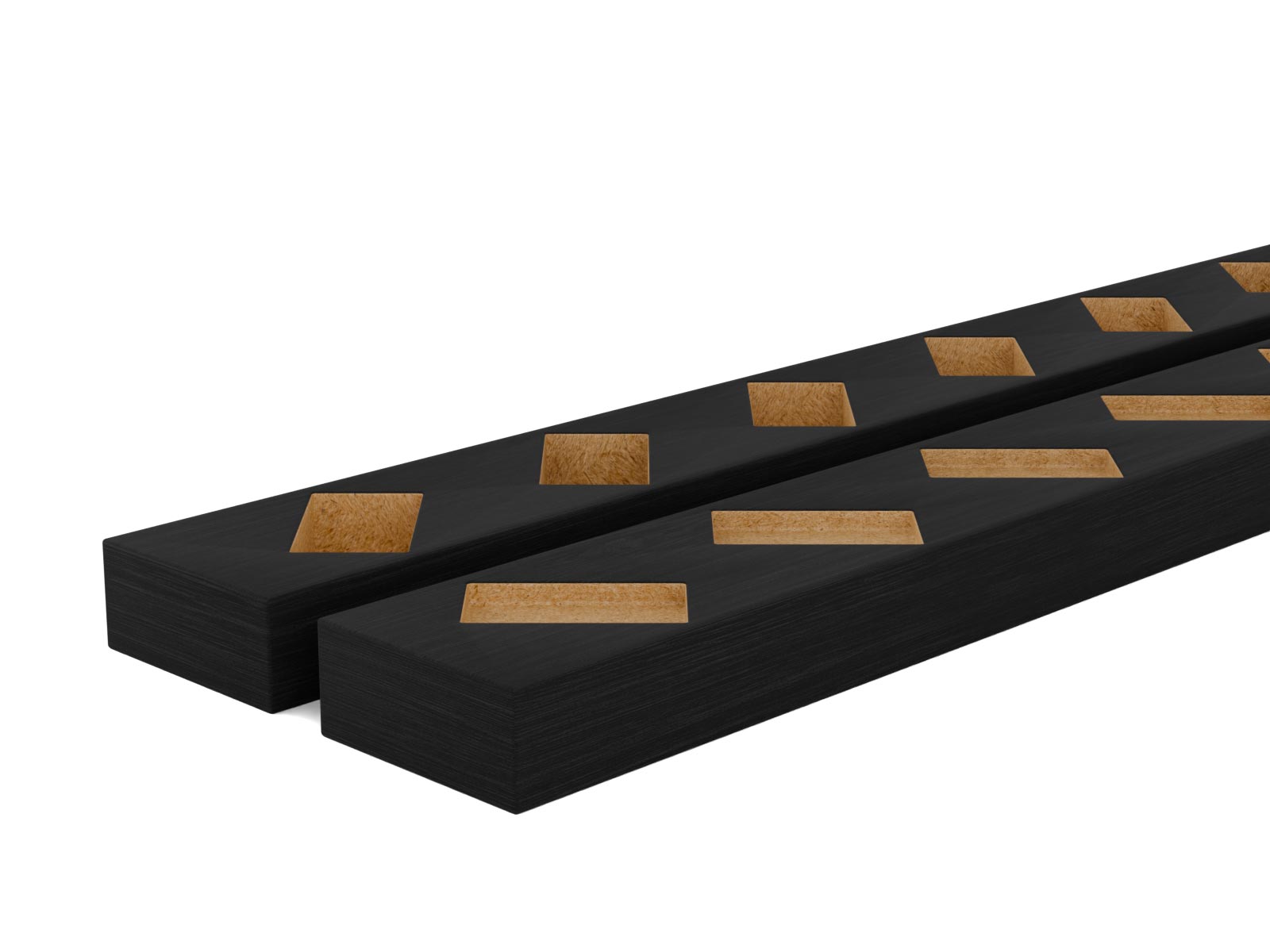 Raumteiler Ober- und Unterteil 45° Eiche Lava