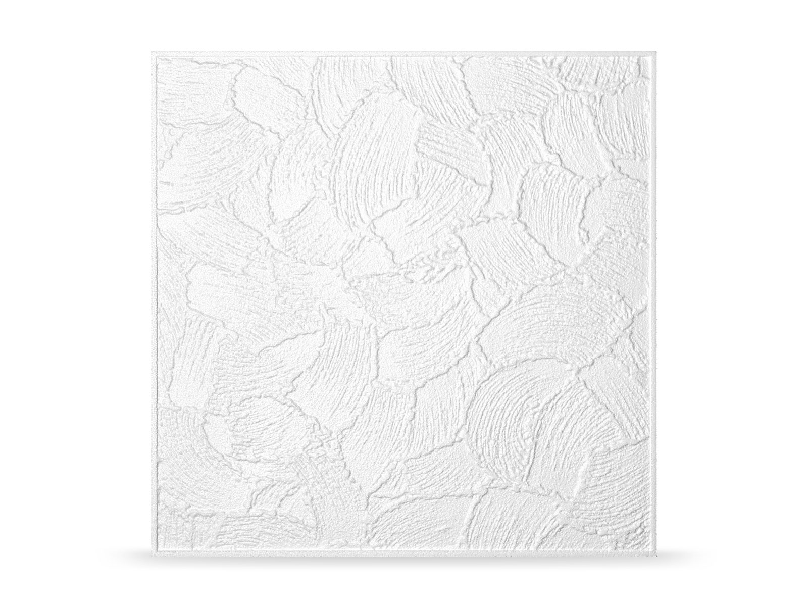 Styropor Deckenverkleidung „Kellenputz“ (500x500mm) - 8 Stück