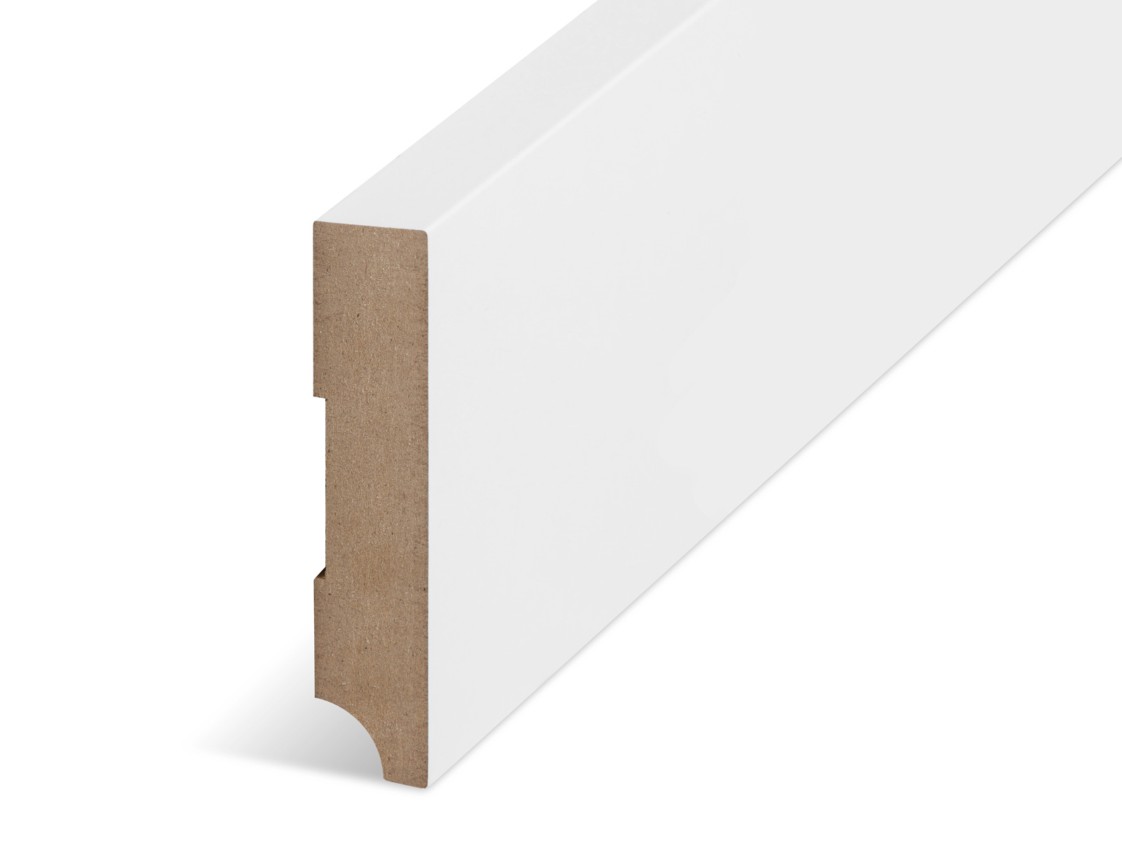 Sockelleiste weiß 19 x 96 mm - MDF foliert RAL9016