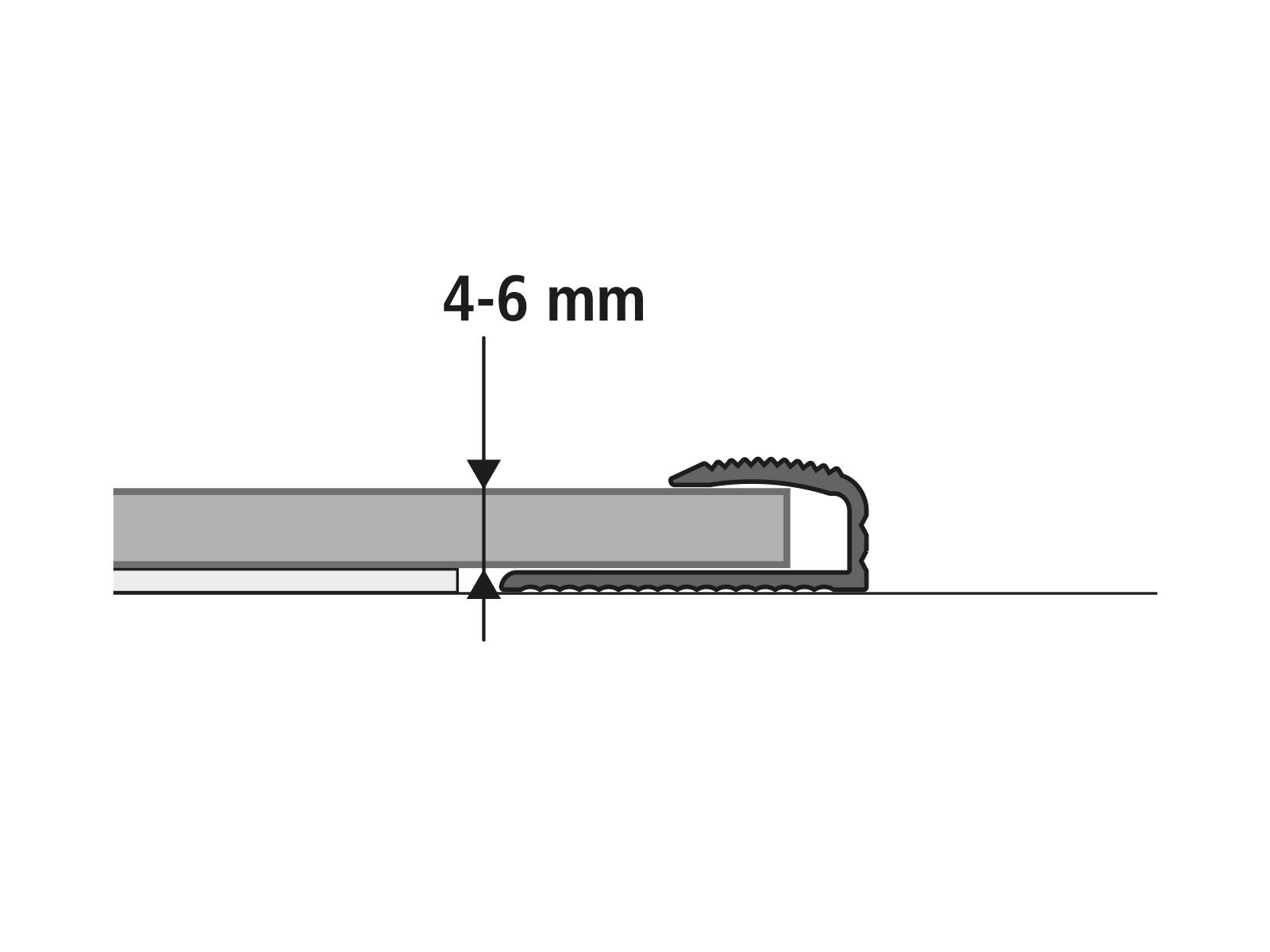 Abschlussprofil PVC 30 x 950 mm in Silber