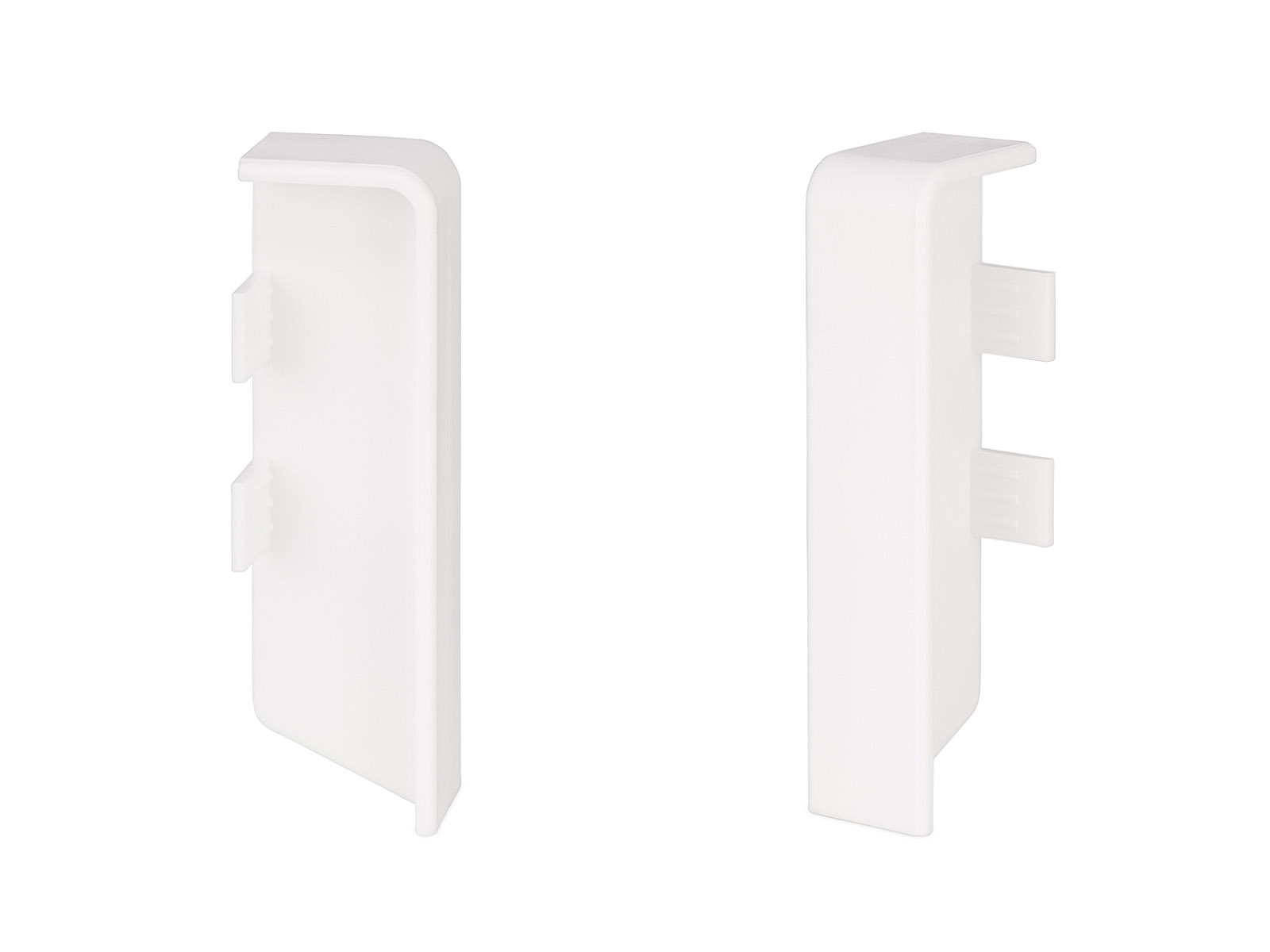 2 x Verbinder für weiße Sockelleisten im Modern-Profil