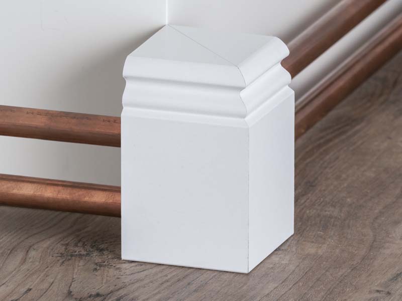 Außenecke 64 x 96 mm, MDF Heizungsrohrverkleidung Hamburger Profil