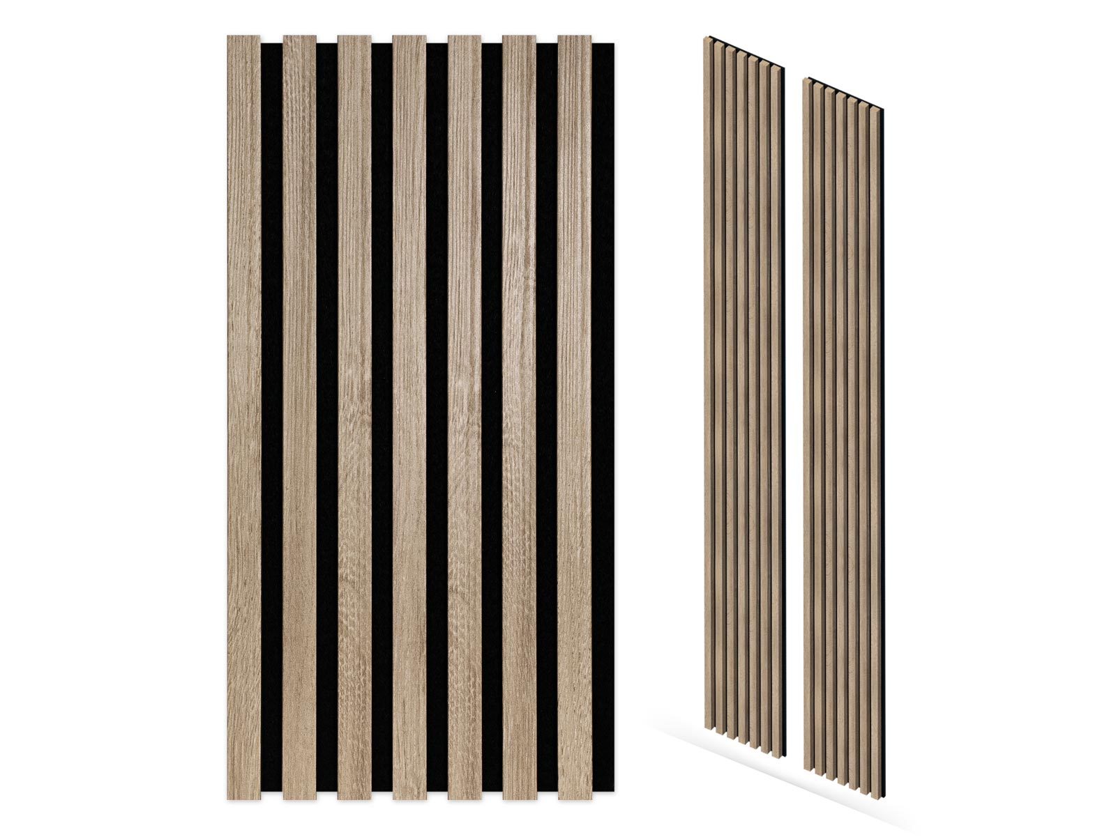 Akustikpaneele Eiche angegraut 30 x 260 cm - 2er Set