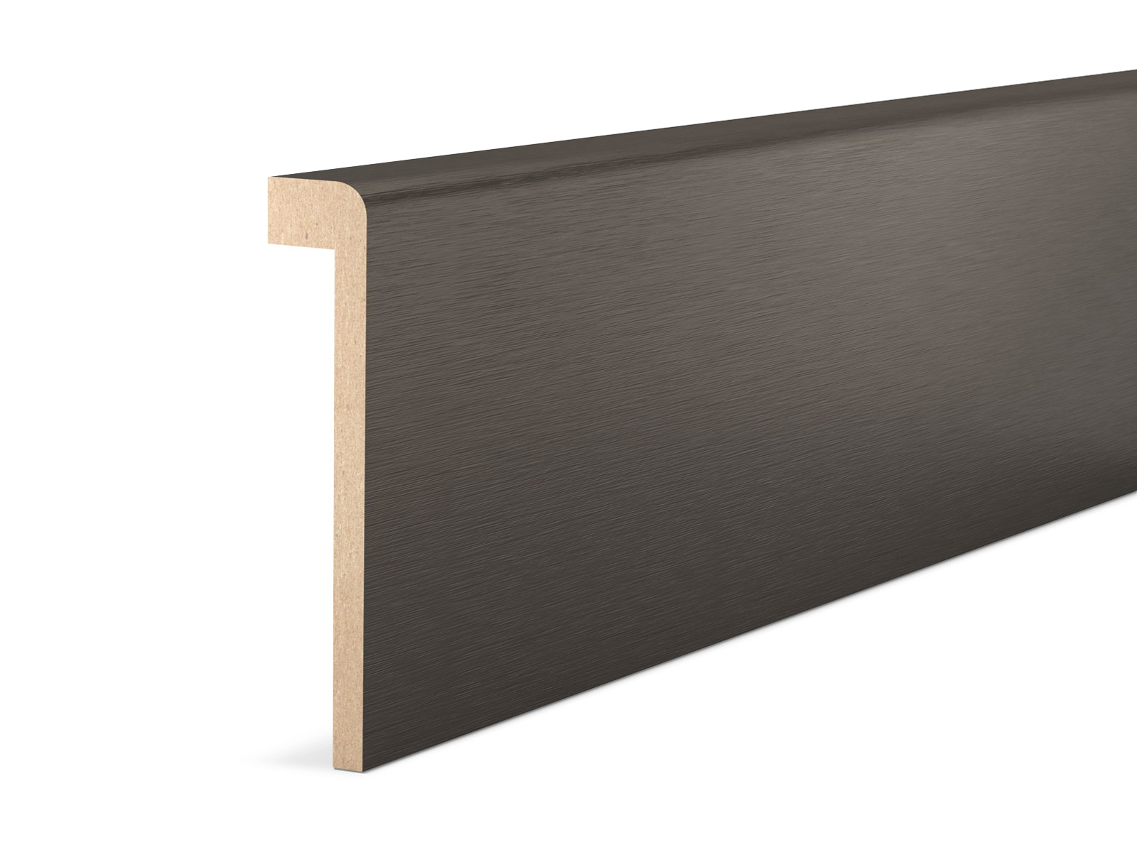 Abdeckleiste für Fliesensockel 19 x 96 mm MDF - Titan foliert
