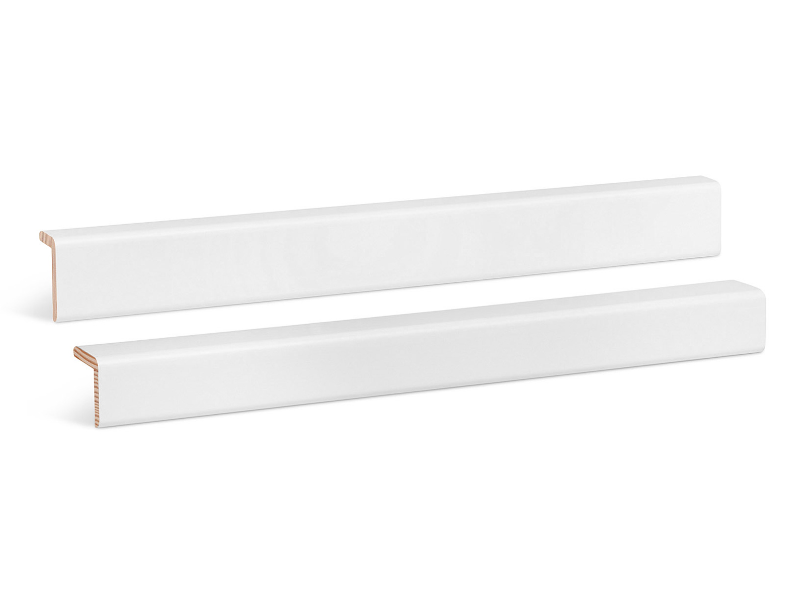 Winkelleiste Kiefer Massivholz weiß lackiert RAL9016