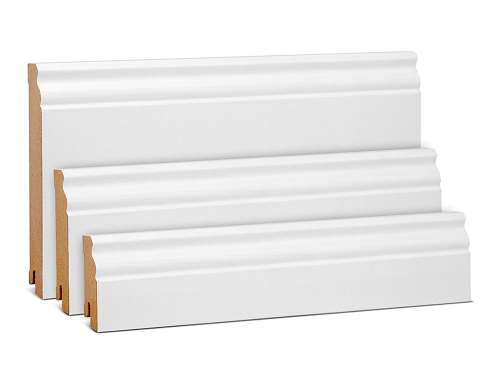 Hamburger Leiste MDF weiß foliert RAL9016