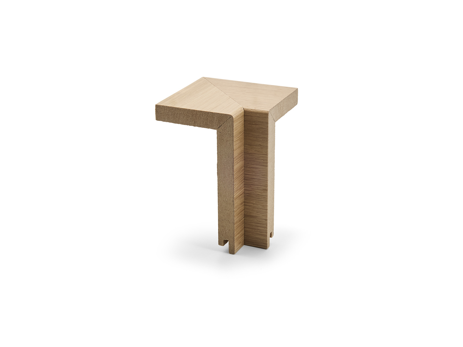 Innenecke 57 x 100mm, Heizrohrverkleidung Modern Profil, Eiche Natur lackiert