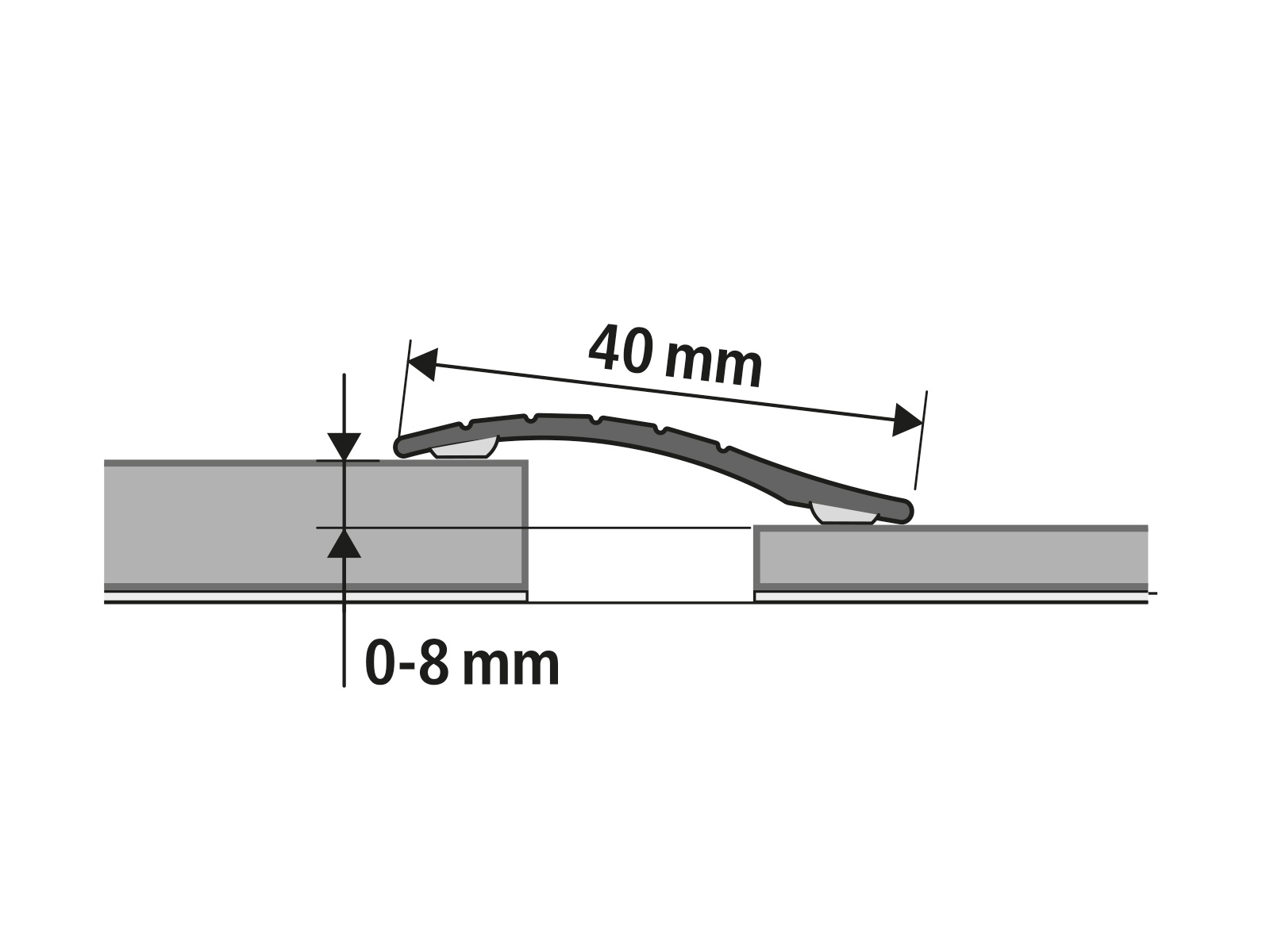 Universalprofil selbstklebend 40 x 1900 mm in Edelstahl aus Aluminium