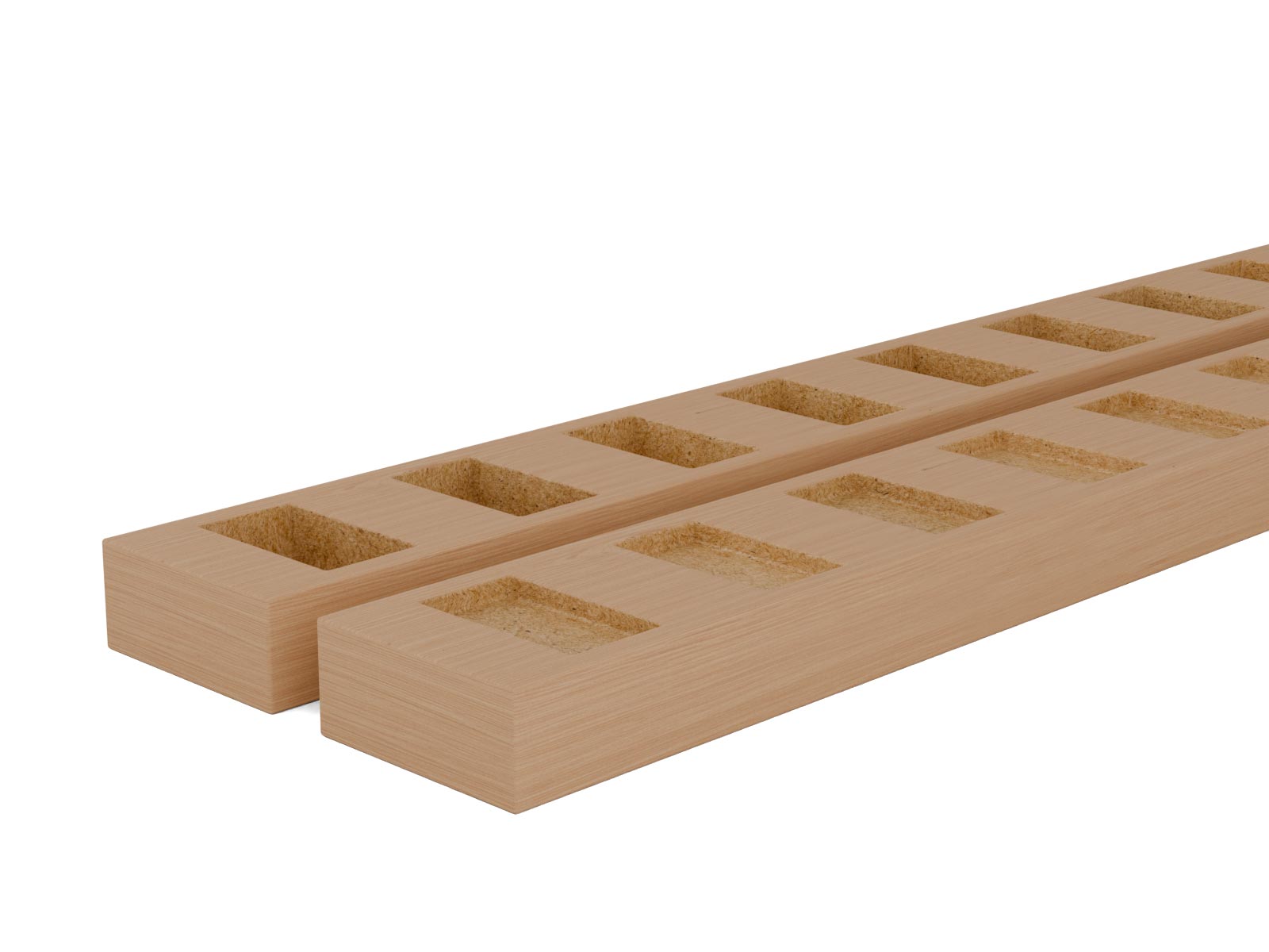 Raumteiler Ober- und Unterteil 90° Eiche Natur