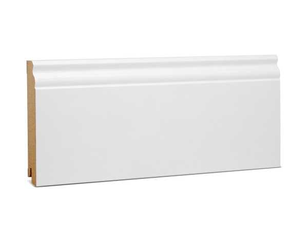 Hamburger Leiste MDF weiß foliert RAL9016 (19x120mm)
