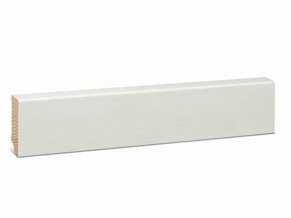 KGM 60-FSC®-zertifizierte Eiche Sockelleiste weiß RAL9010 (20x60mm)