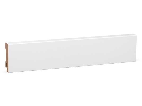Modern MDF Sockelleiste weiß direktlackiert RAL9016 (18x60mm)